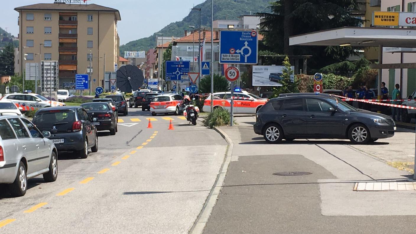 La zona della tentata rapina a Chiasso