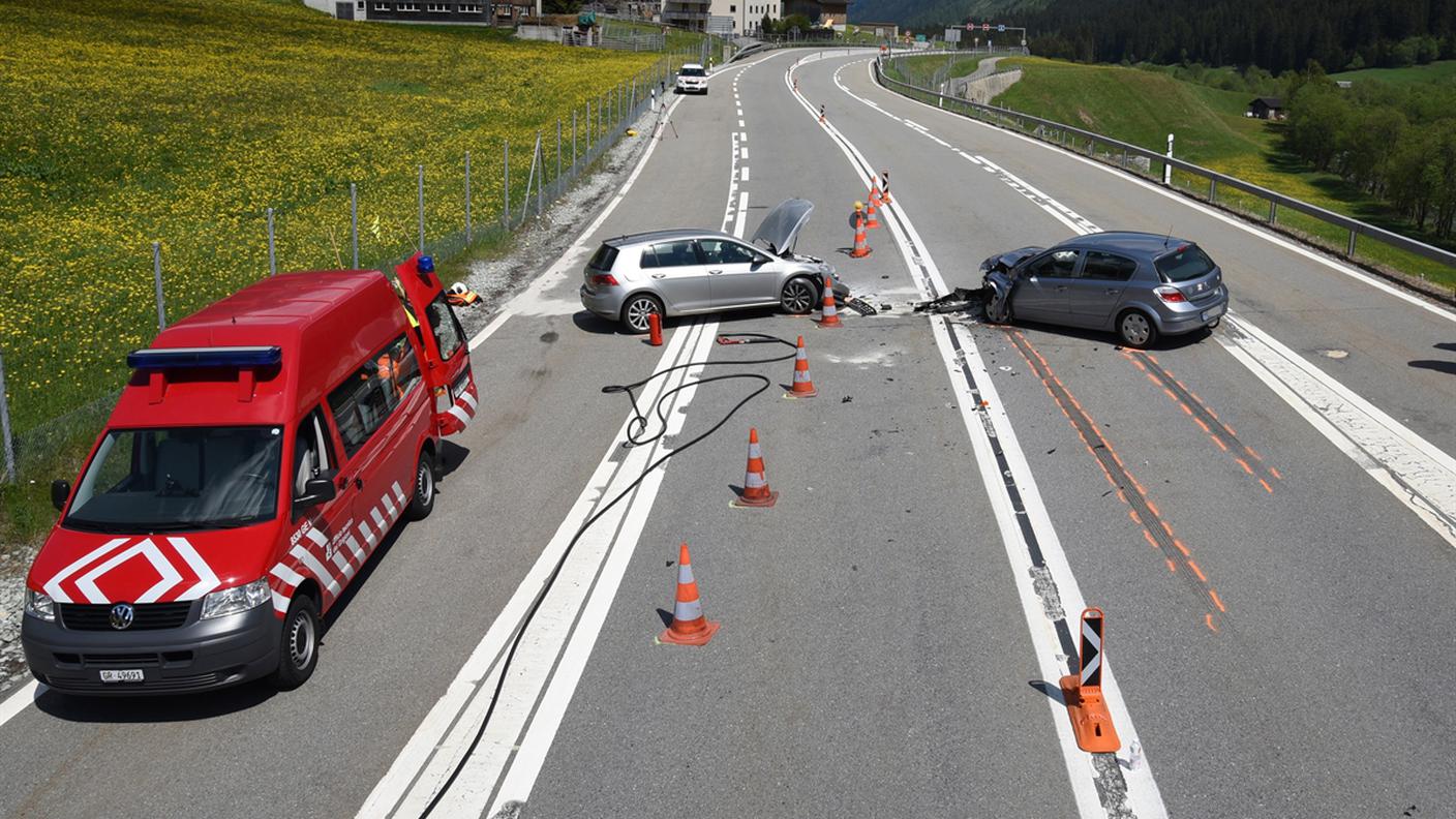 Le due auto coinvolte nell'incidente