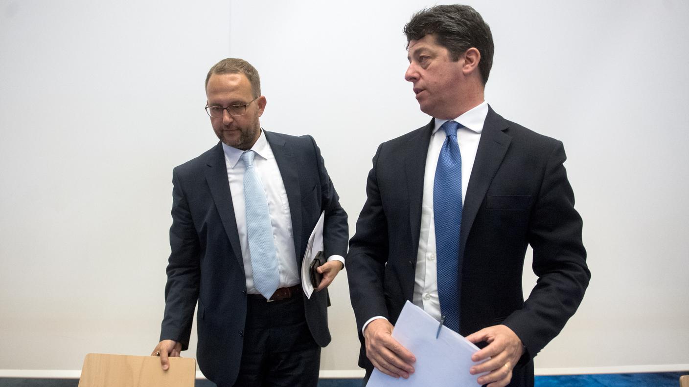 Il consigliere di Stato Norman Gobbi e Matteo Cassina Presidente del Tribunale d'appello