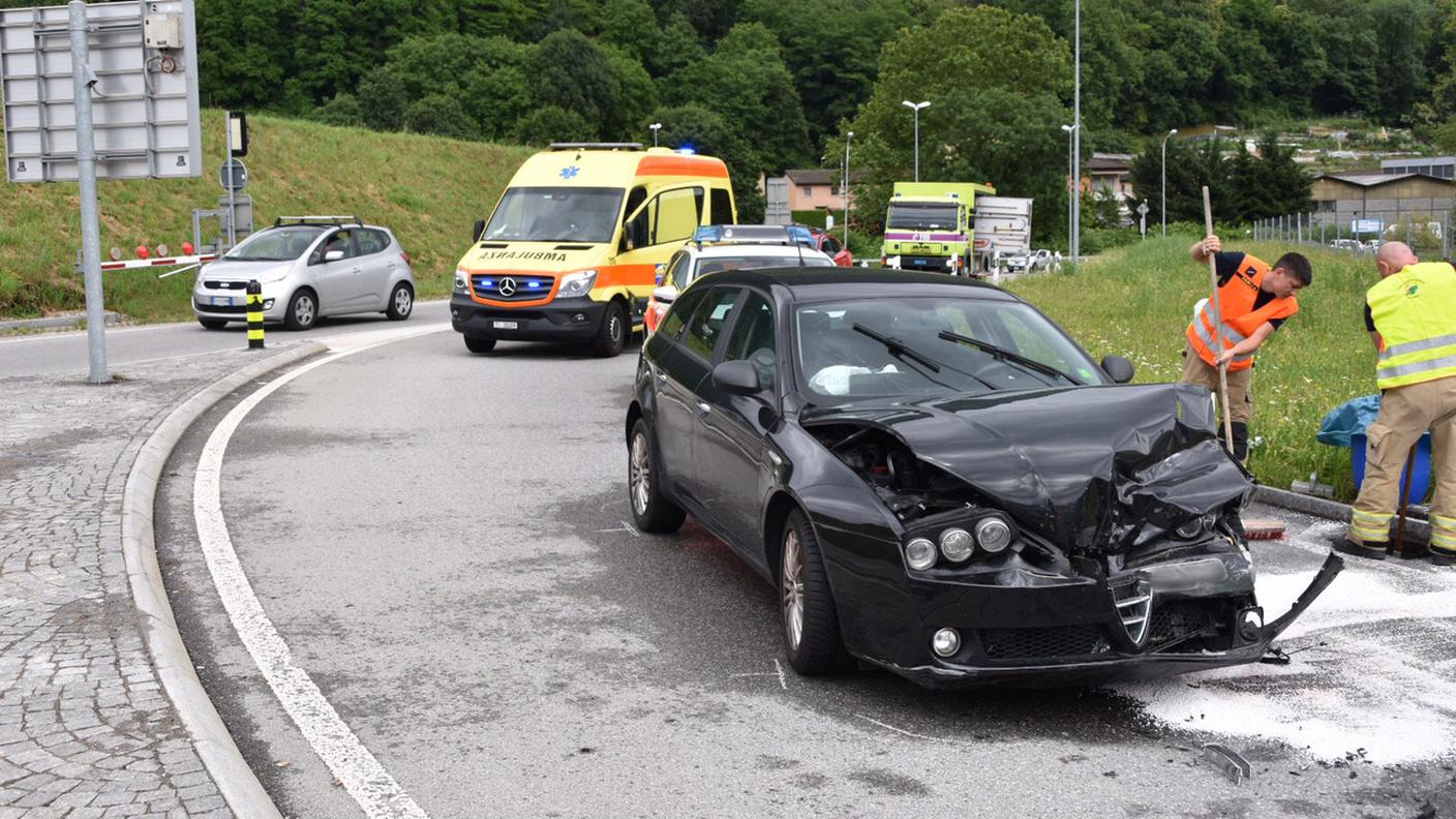 Un'immagine scattata sul luogo dell'incidente