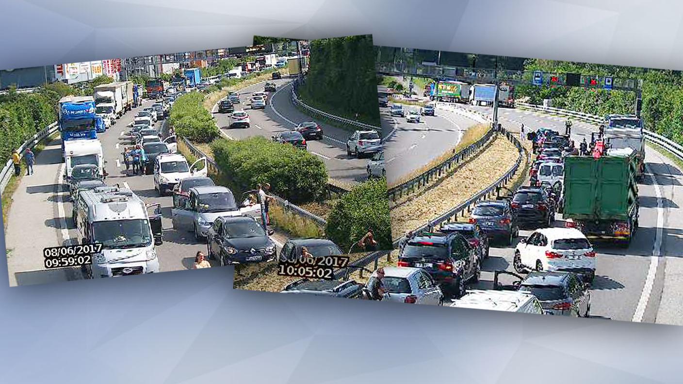 Caos a Grancia, traffico bloccato