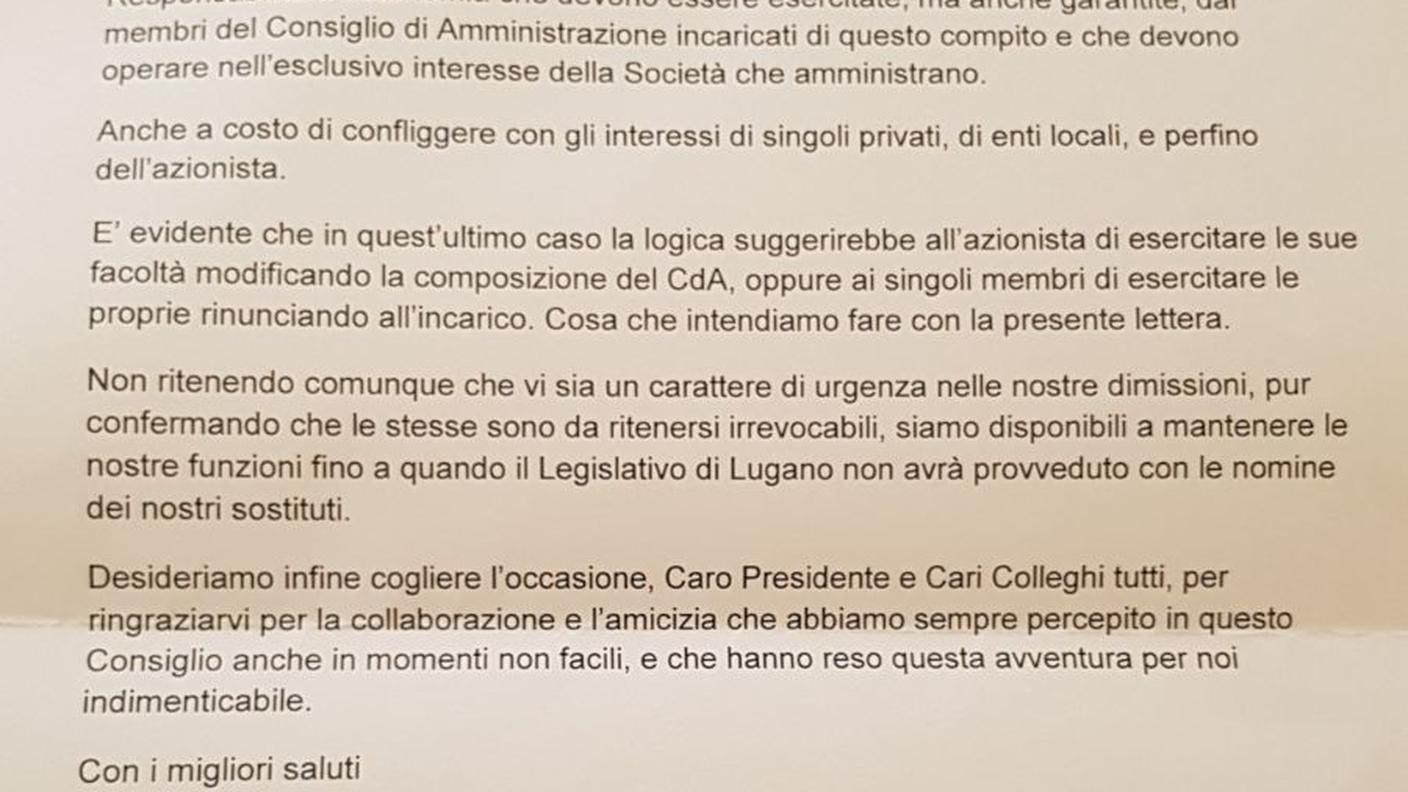 Le dimissioni