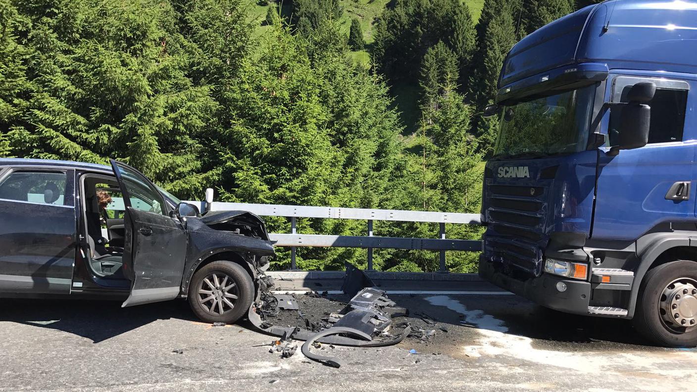 I due veicoli coinvolti nella collisione