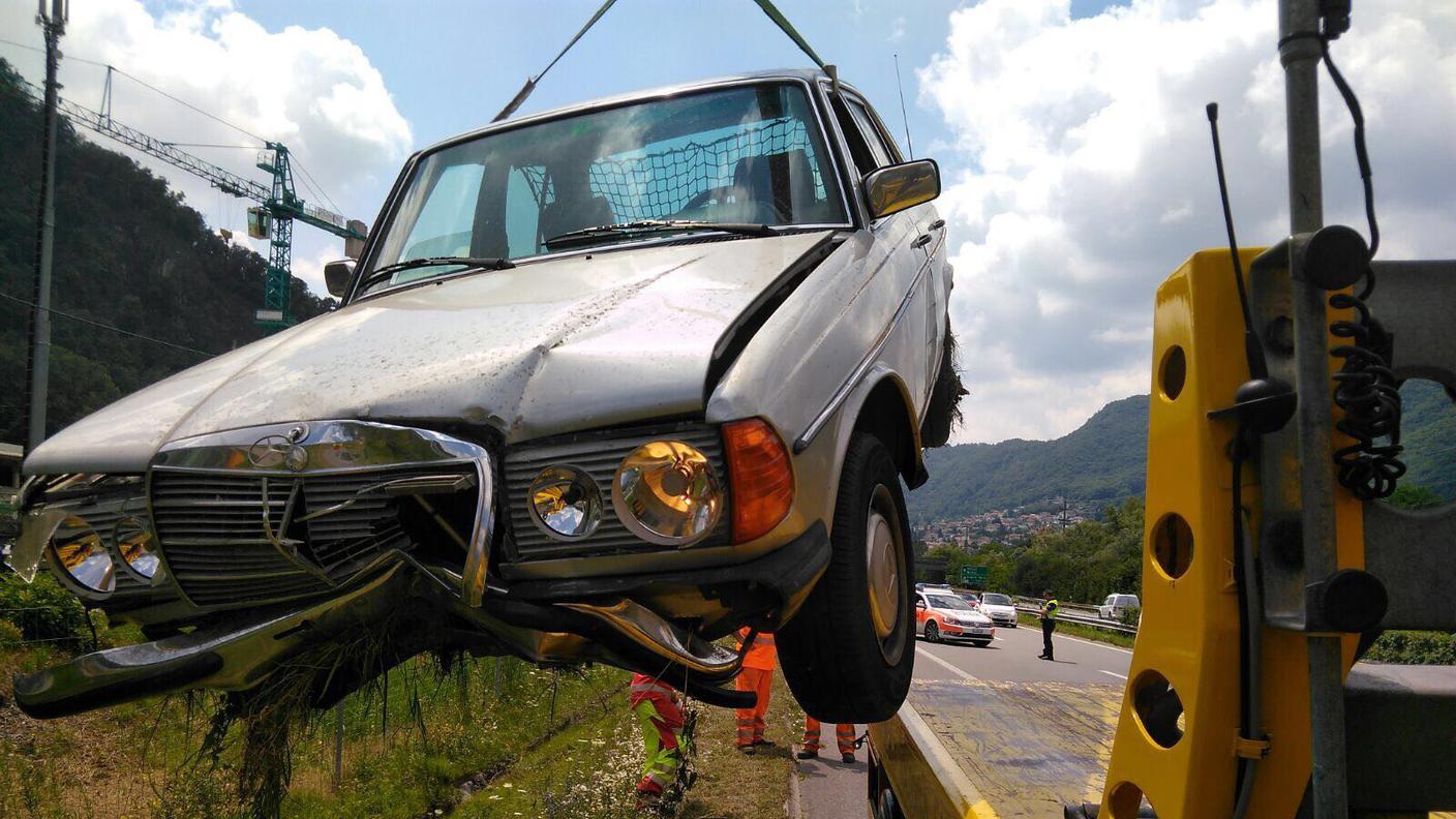 Un'immagine scattata sul luogo dell'incidente