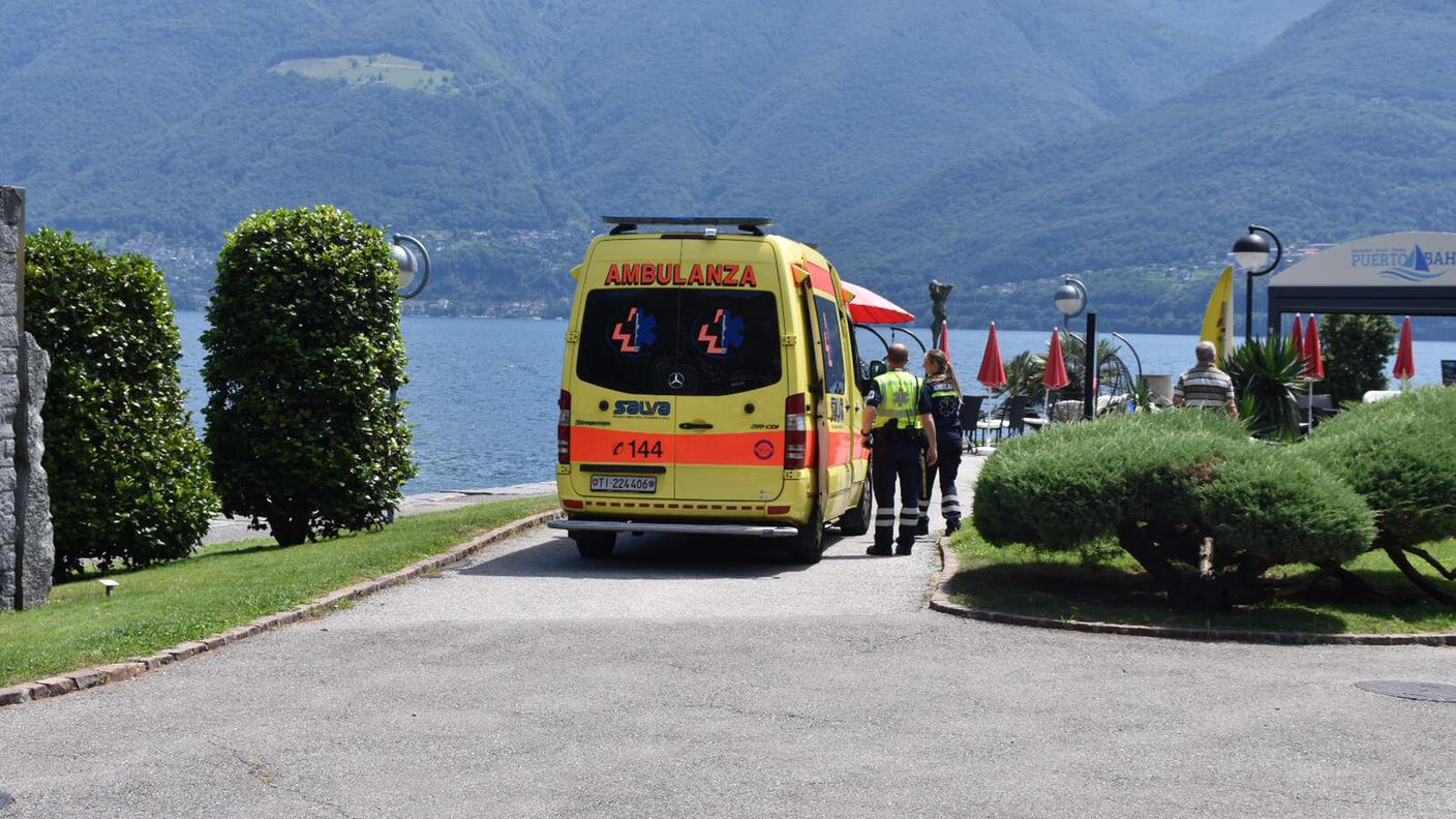 I soccorritori sul luogo dell'infortunio