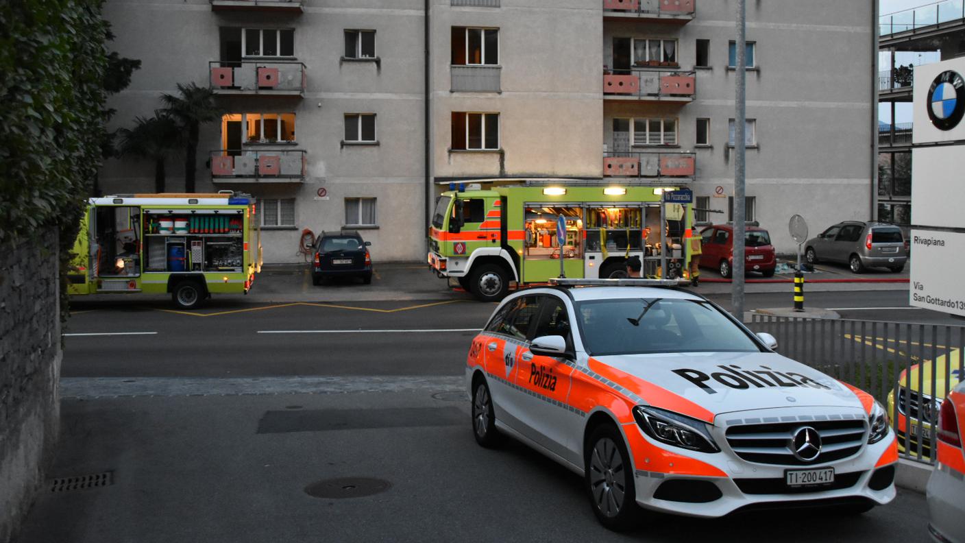 Incendio in Via San Gottardo a Minusio