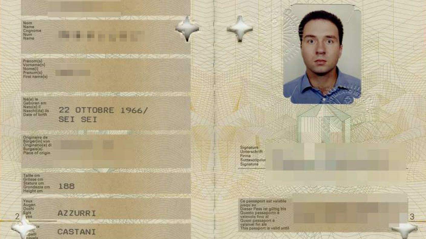Il passaporto rilasciatogli da Bellinzona quando l'uomo viveva in Ticino