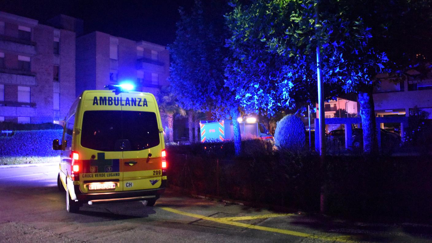 Presente anche un'ambulanza