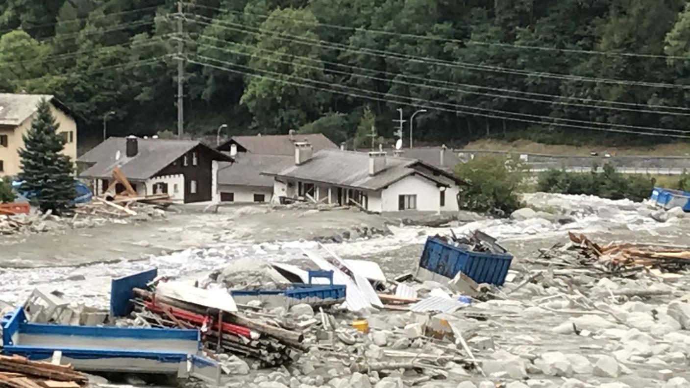 Le case nella zona definita "rossa"