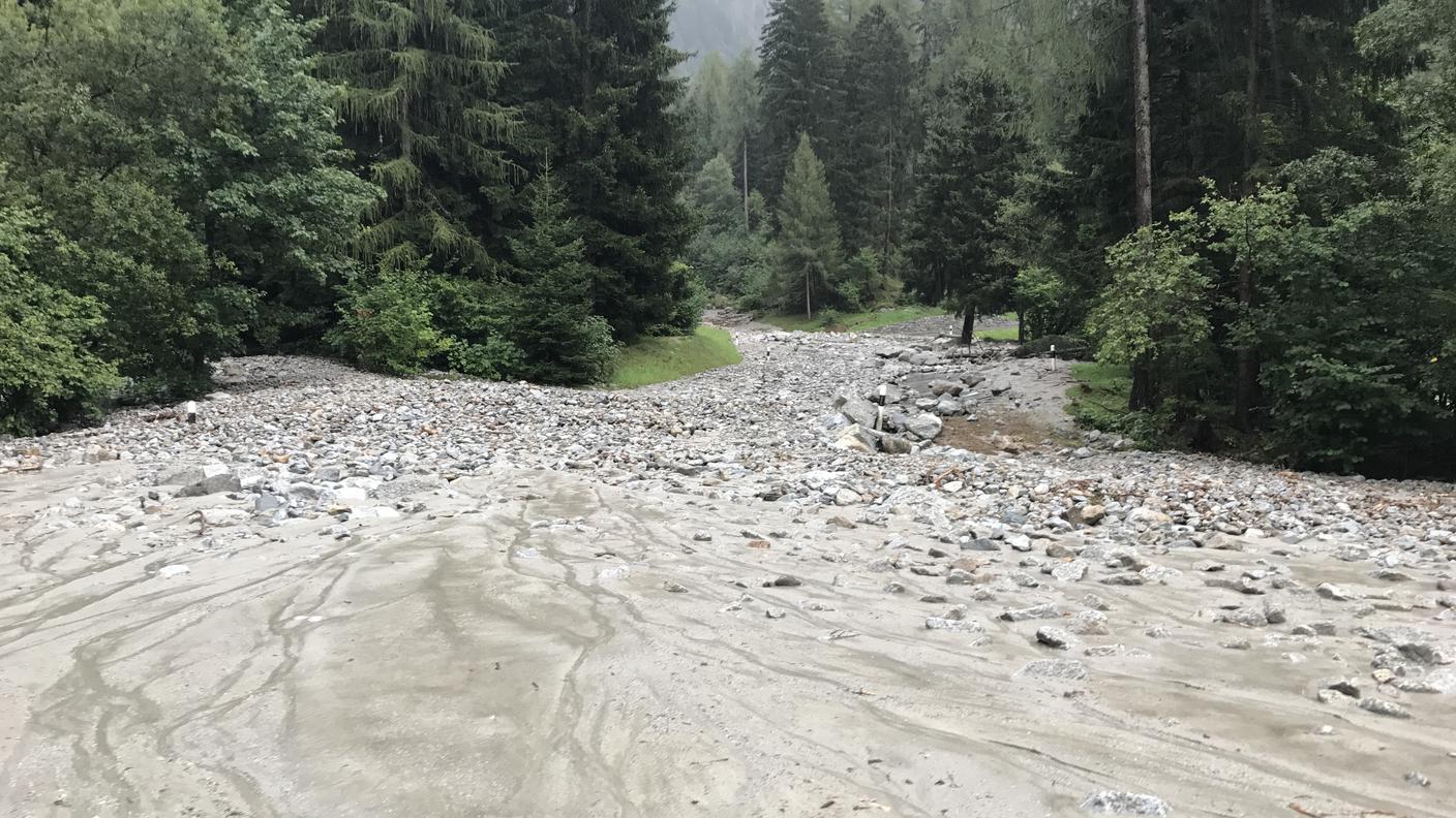 La frana a nord di Vicosoprano