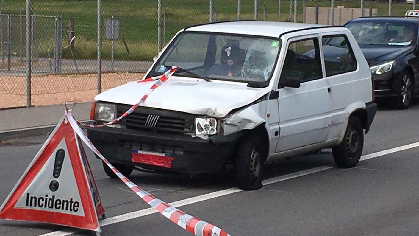 La vettura coinvolta nello scontro
