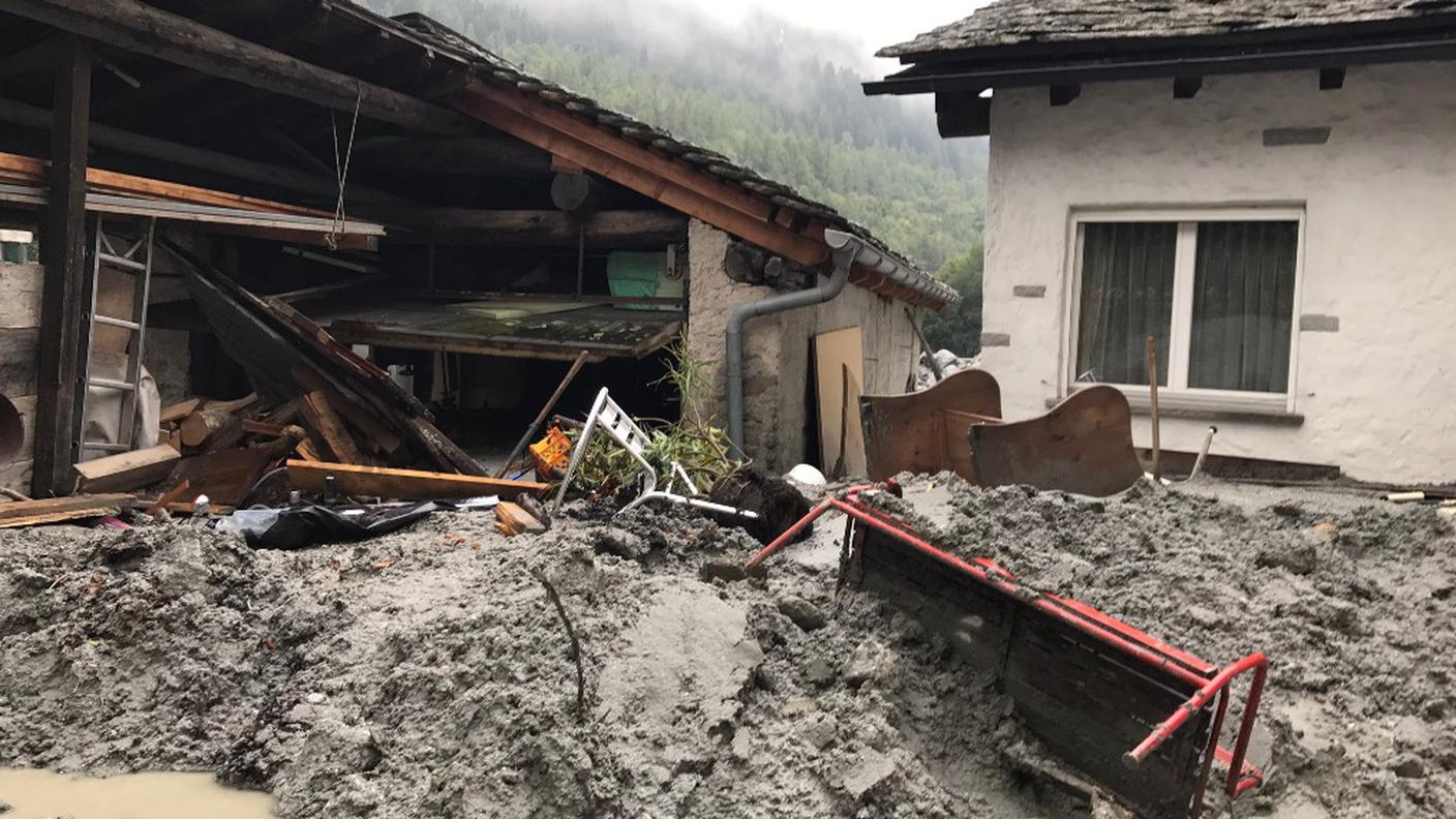 Un'abitazione travolta dal fango