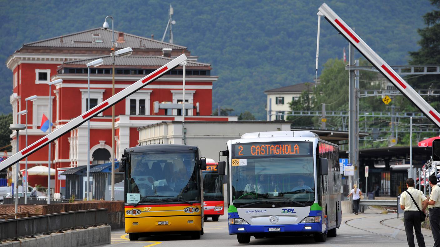La zona nord della stazione FFS di Lugano