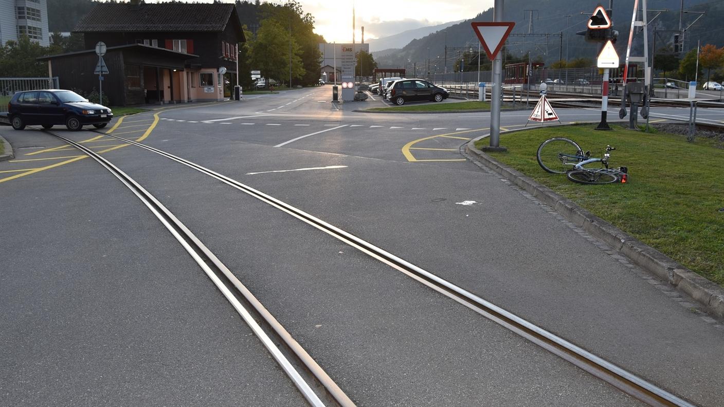 Il luogo dell'incidente accaduto lunedì nei pressi della stazione merci a Ems