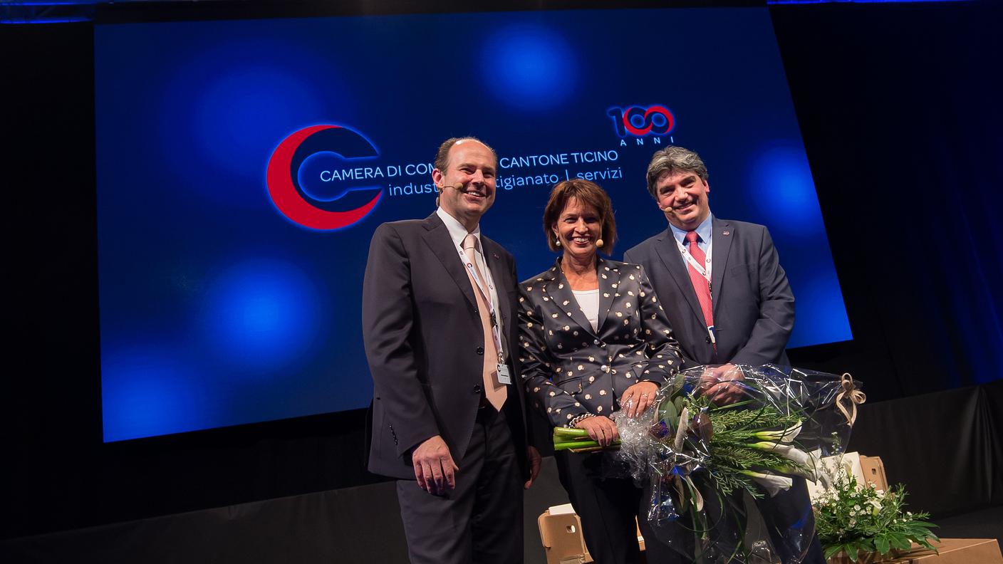 Glauco Martinetti, Doris Leuthard e Luca Albertoni