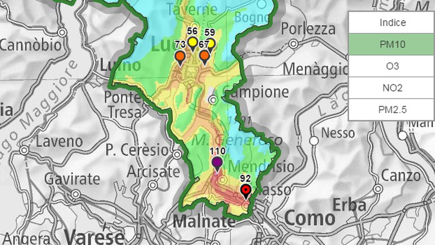 Aria poco pulita