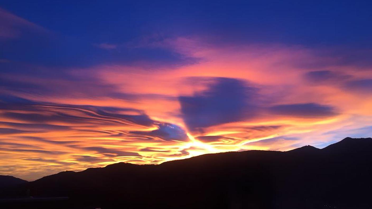 Il tramonto spettacolare di domenica sera