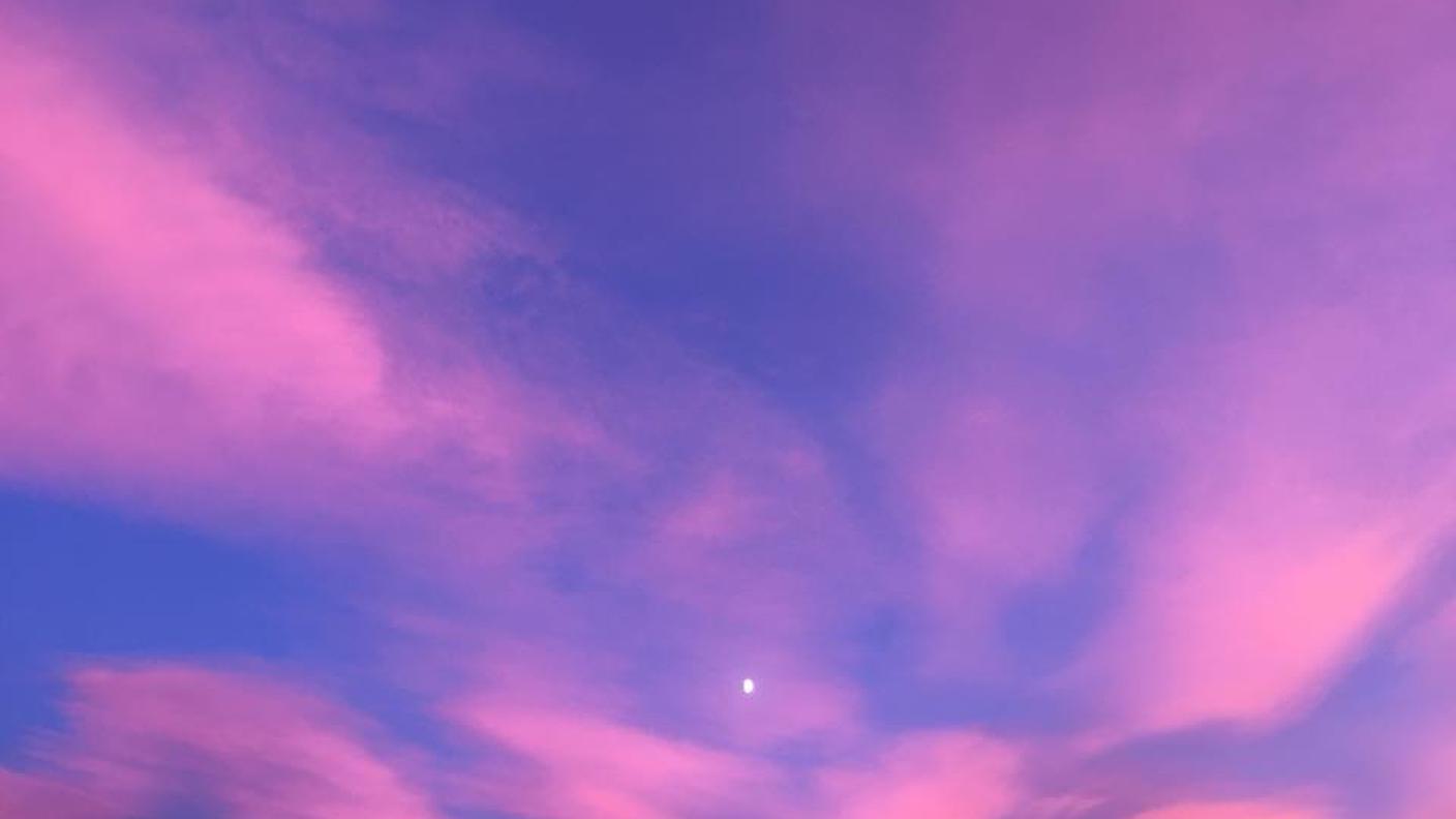 Lo spettacolare tramonto di domenica sera