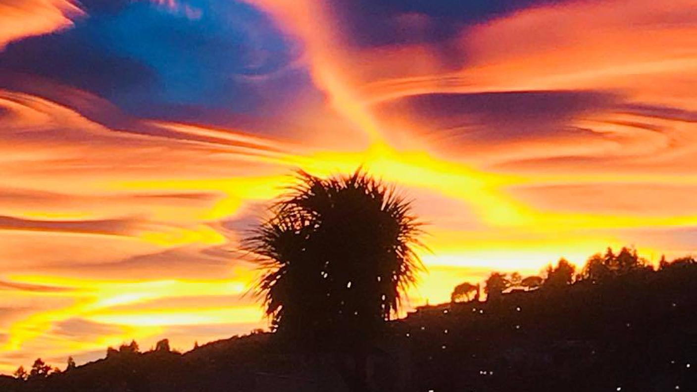 Lo spettacolare tramonto di domenica