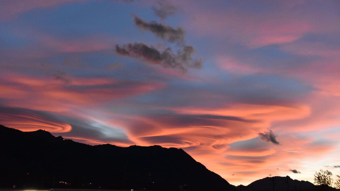 Il bellissimo tramonto di domenica
