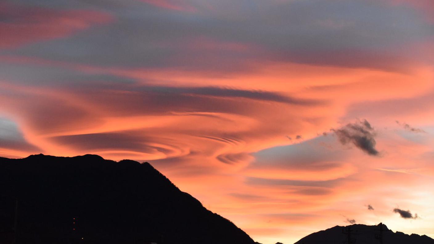 Il bellissimo tramonto di domenica