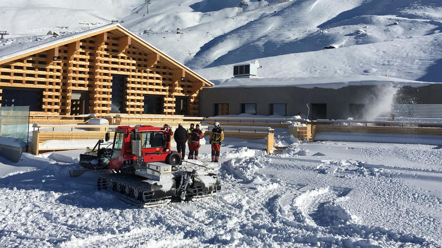 La nuova Mottahütte è in costruzione a 2'200 metri di quota nel comprensorio scistico