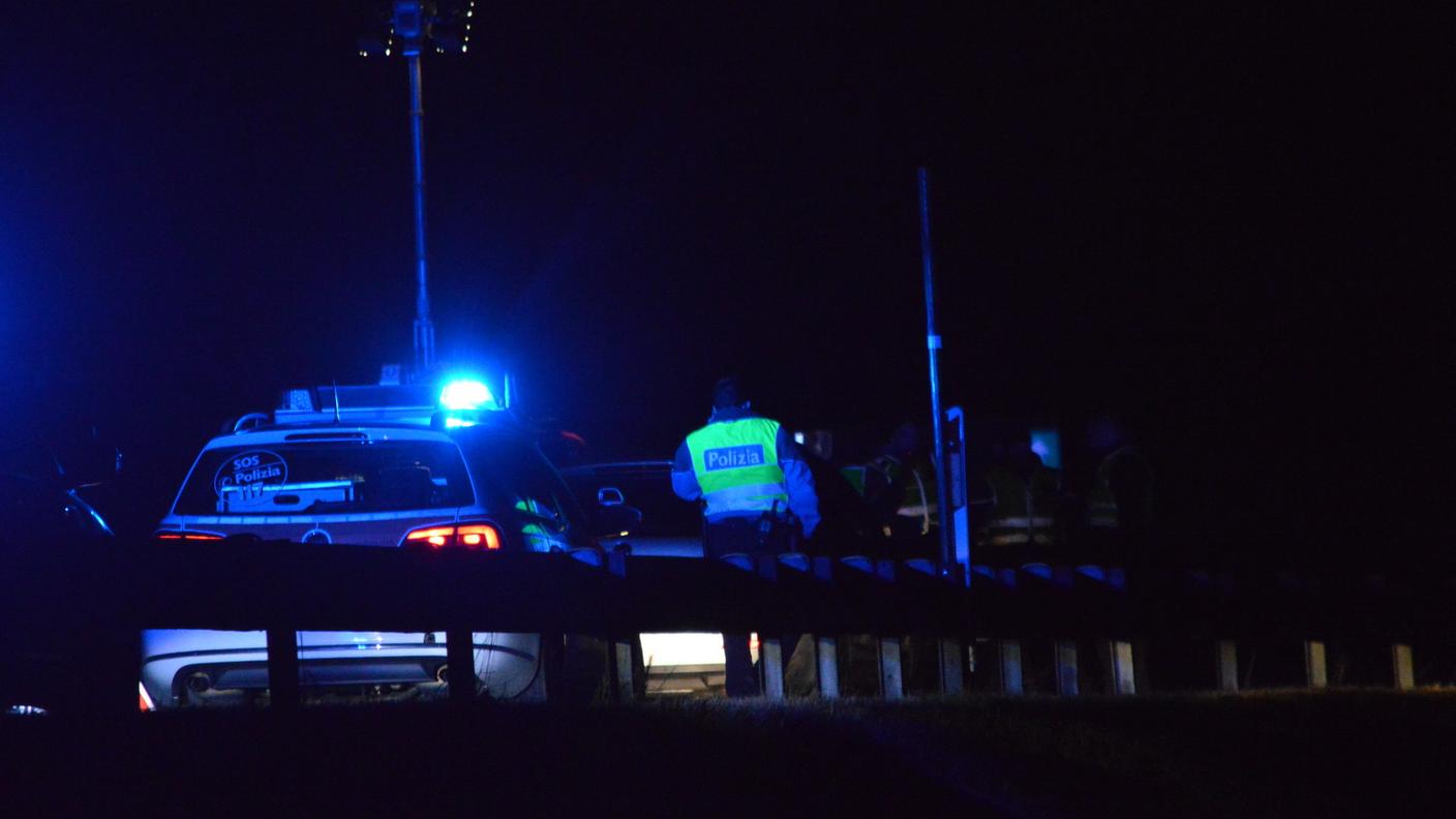 La polizia sul luogo dell'incidente