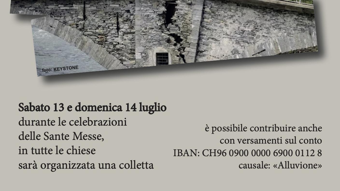 Raccolta fondi Vallemaggia diocesi Lugano