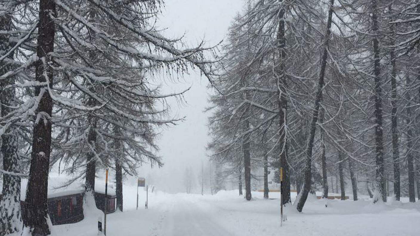 La neve scende a Cioss Prato