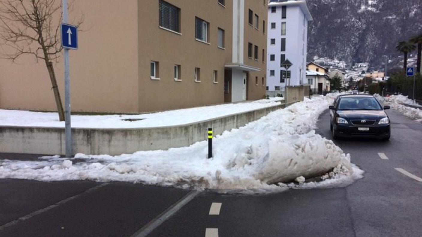 Via Varrone una settimana dopo la nevicata