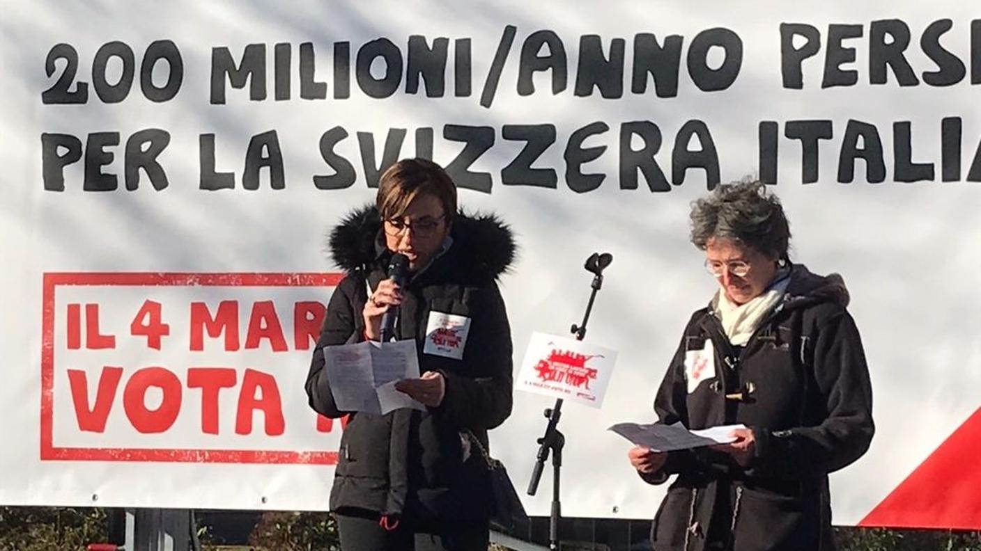 Un momento della manifestazione sindacale di martedì a Comano