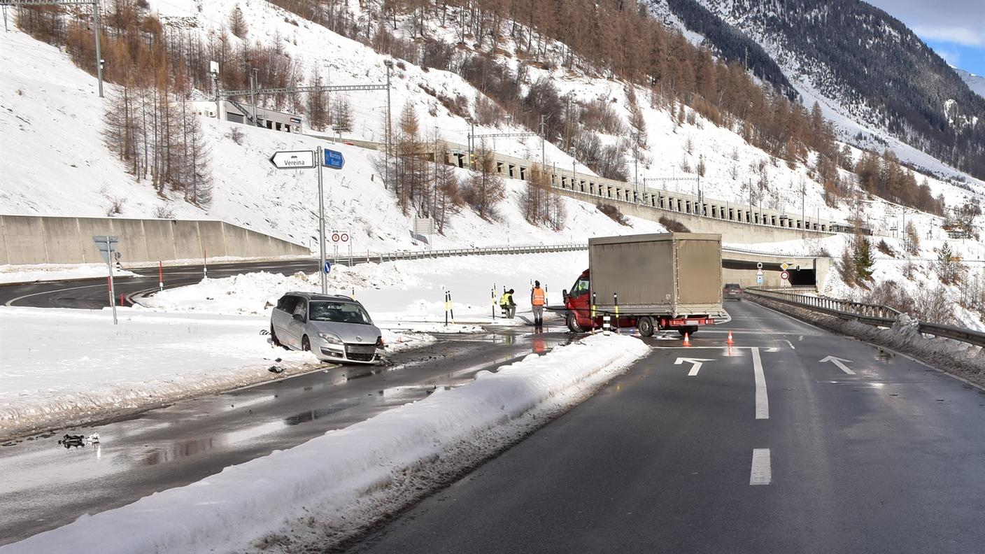 La scena dell'incidente avvenuto mercoledì a Lavin