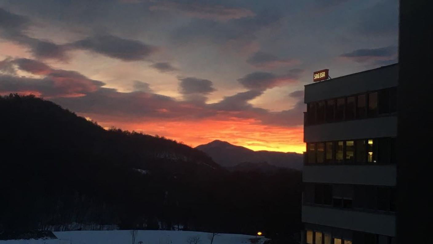 Il tramonto a Comano