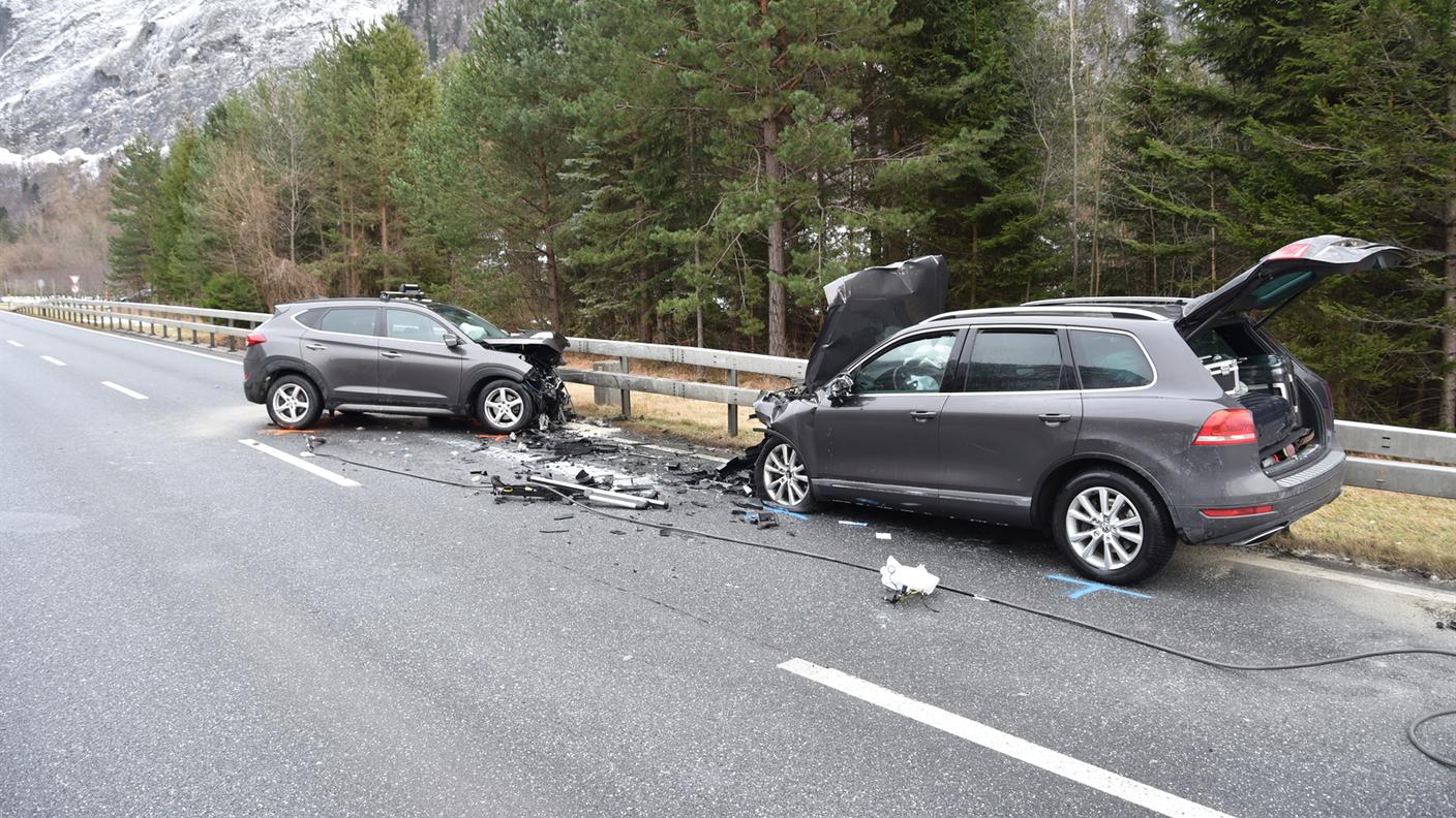 I due veicoli coinvolti nell'incidente