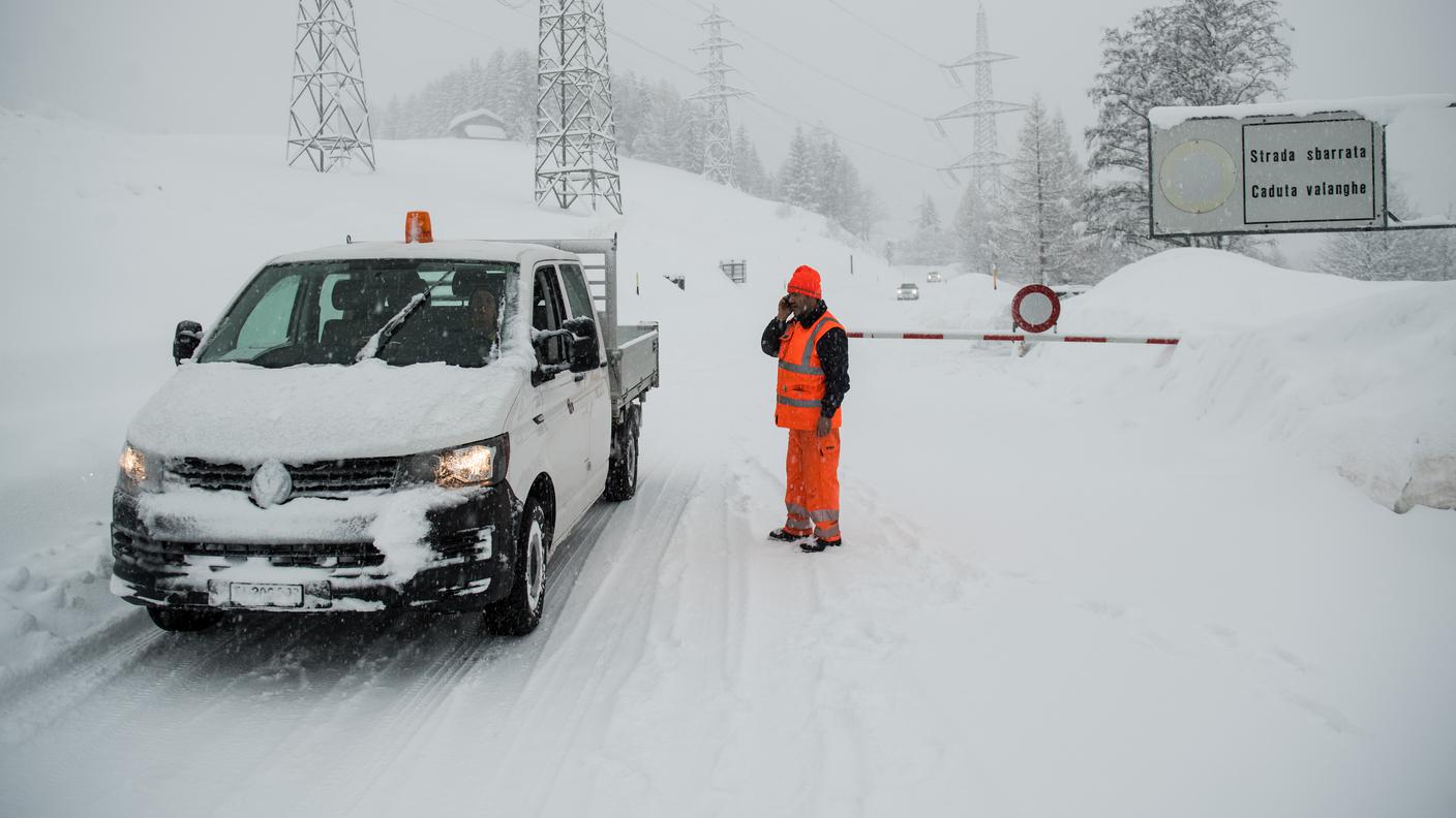 Chiusa la strada per la Valle Bedretto a causa del rischio valanghe