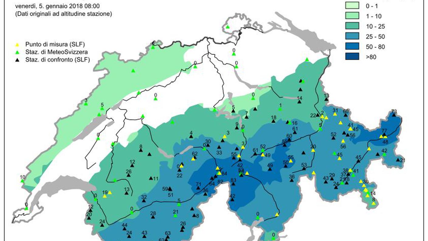 Quanto ha nevicato negli ultimi tre giorni