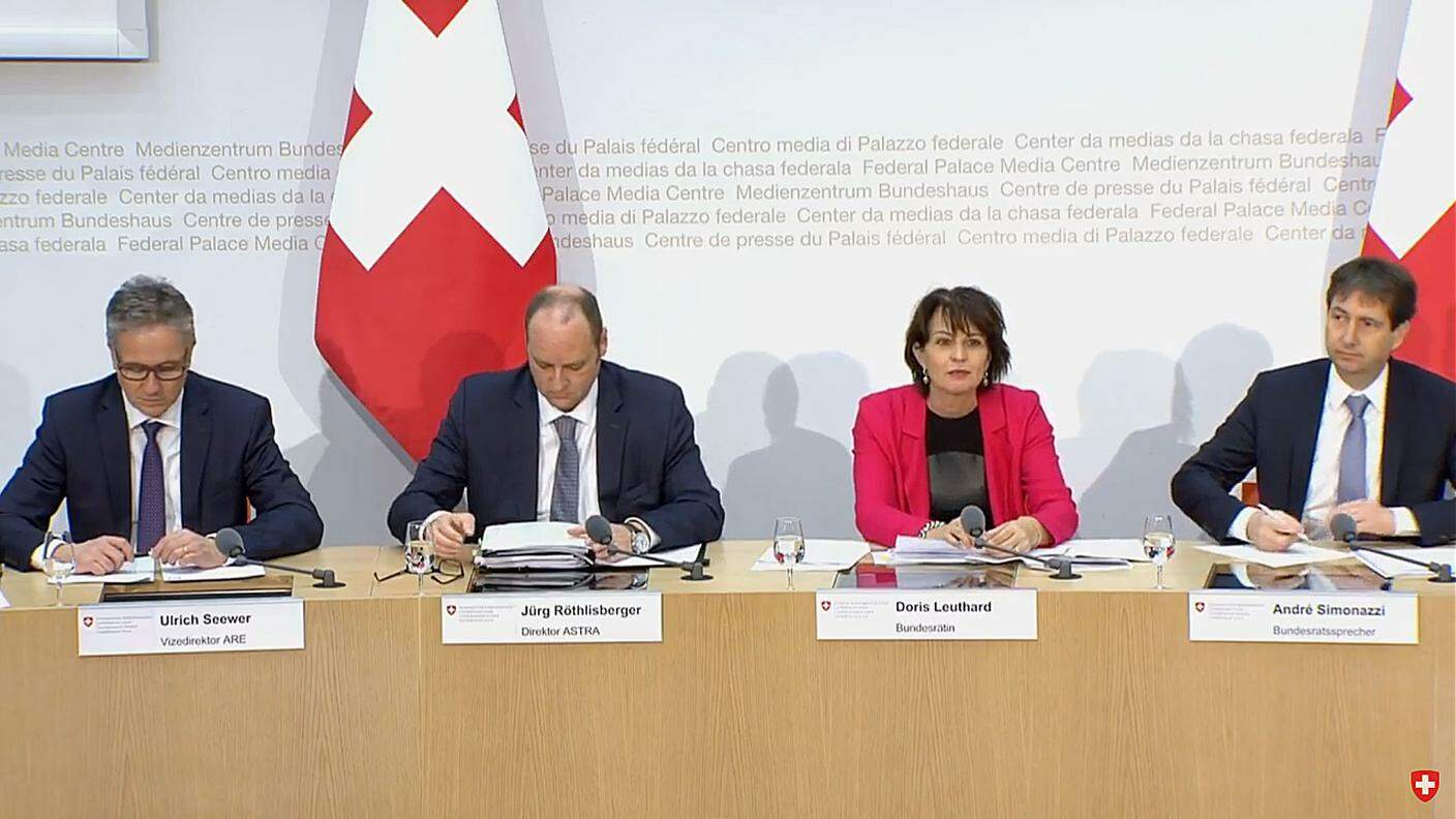 Un momento della conferenza stampa di mercoledì a Berna