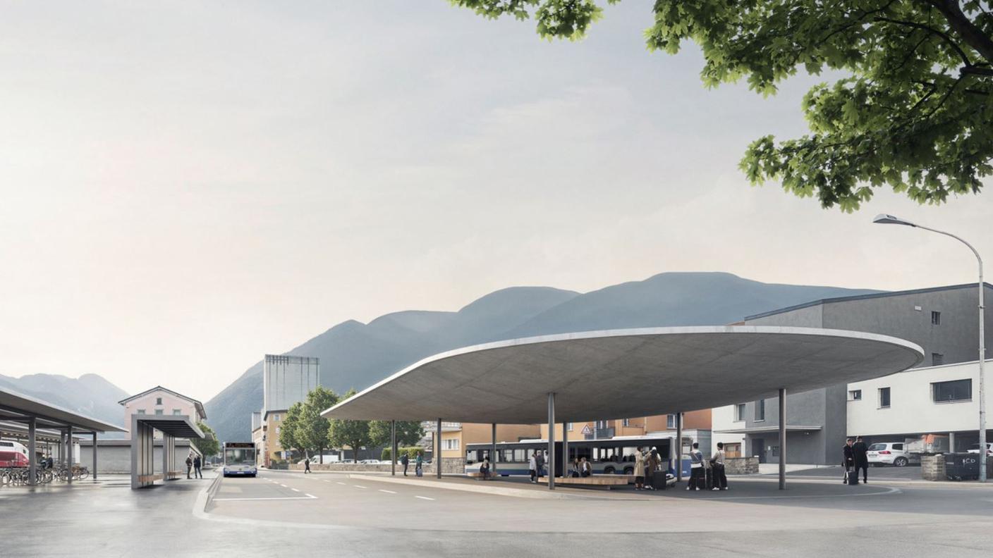 il futuro nodo intermodale alla stazione di Giubiasco