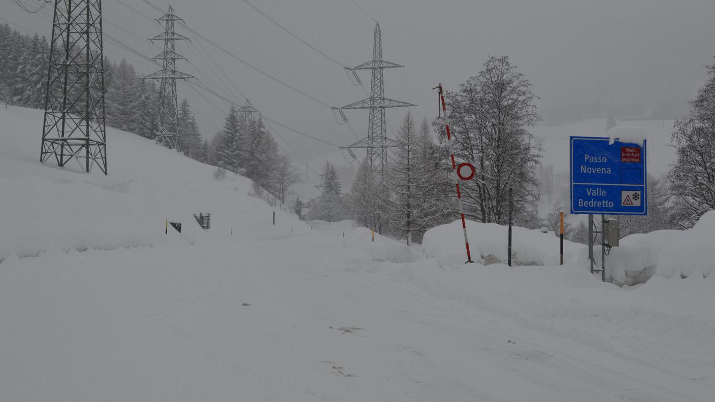 Ancora chiusa la strada della Valle Bedretto da Bedretto