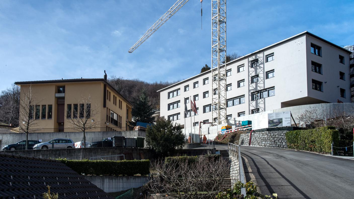 Il complesso della Fondazione Tusculum con la casa anziani e il nuovo padiglione in fase di ultimazione