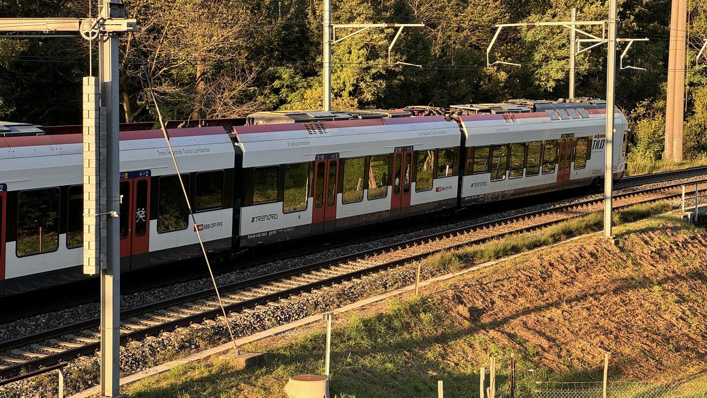 Il treno che ha subito lo sviamento