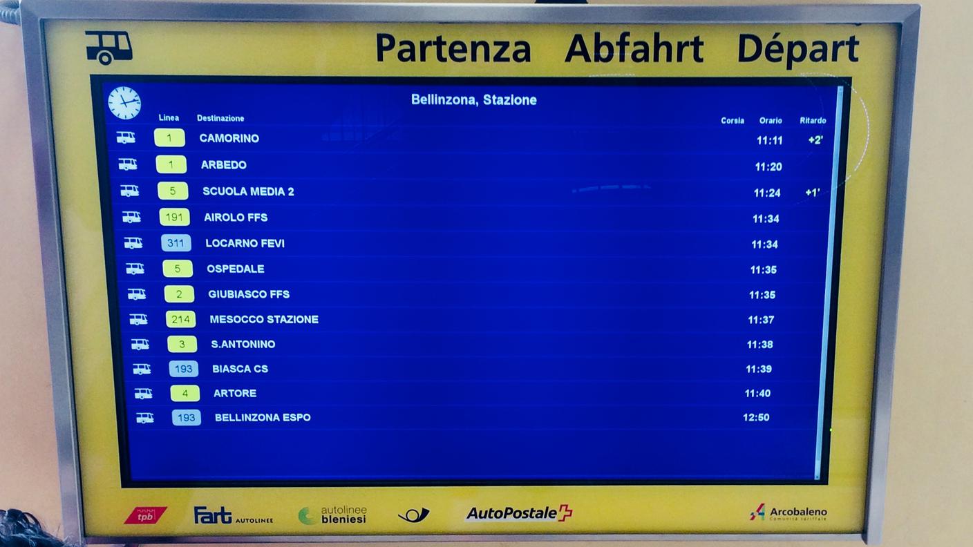 Il primo schermo informativo è stato piazzato a Bellinzona