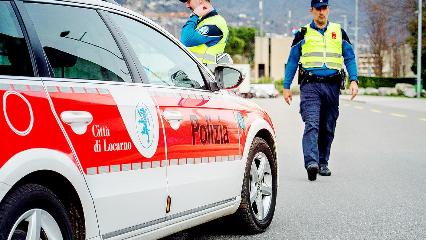 Intervento della polizia cantonale e di quella della città di Locarno