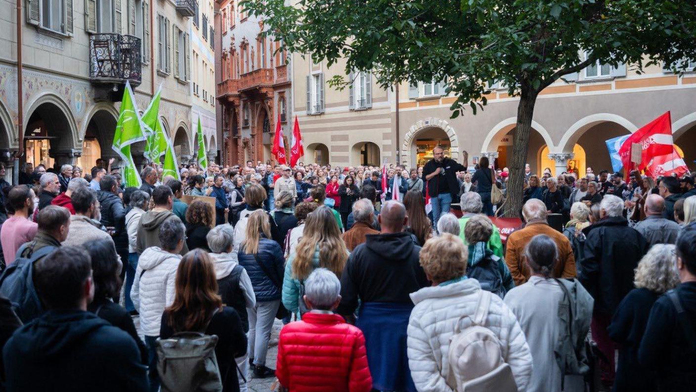 manifestazione cassa malati Bellinzona