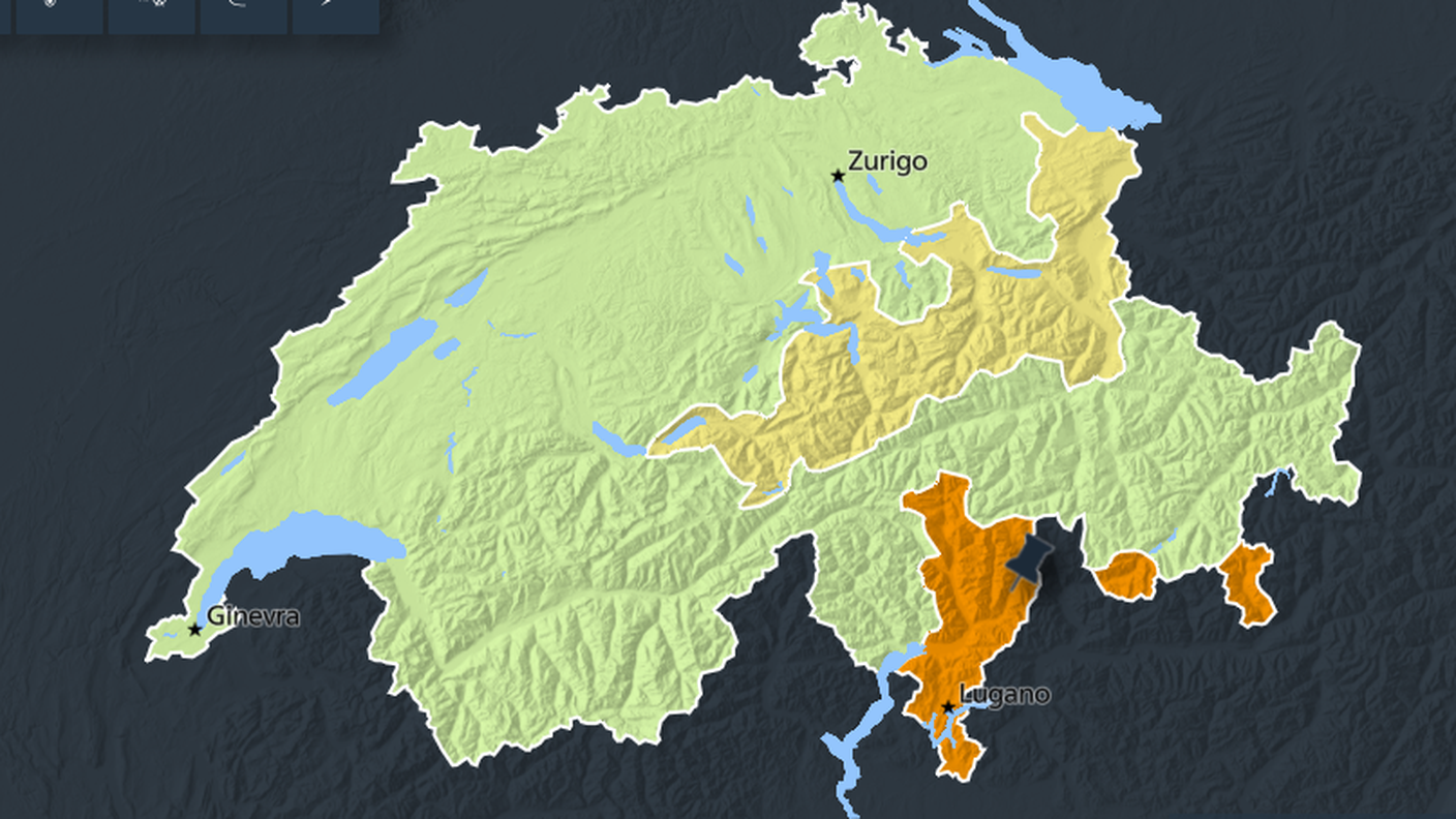Le zone interessate dal maltempo