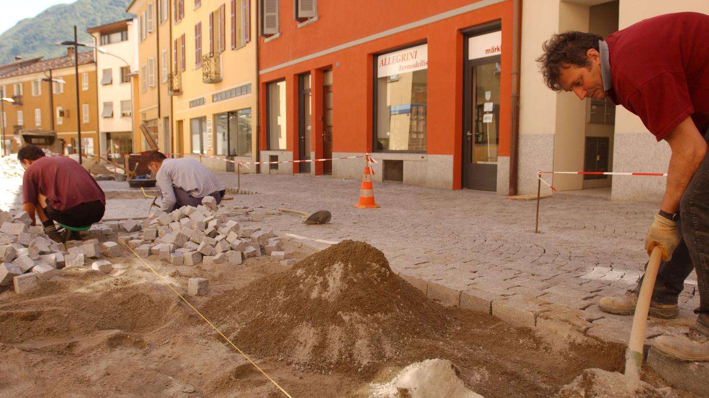 Il cantiere di Piazza Grande