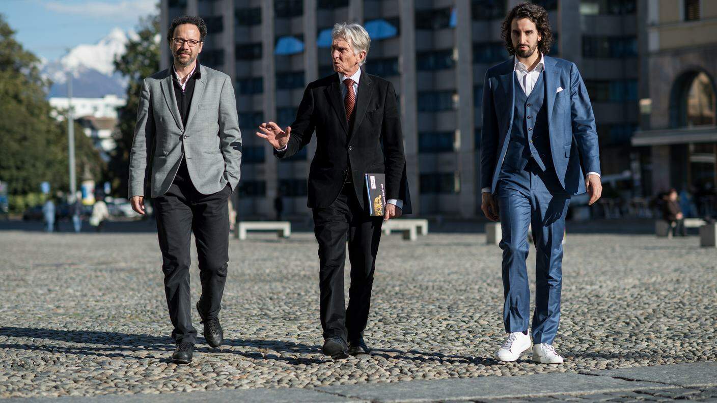 I vertici di Locarno Festival: Carlo Chatrian, Marco Solari e Raphaël Brunschwig