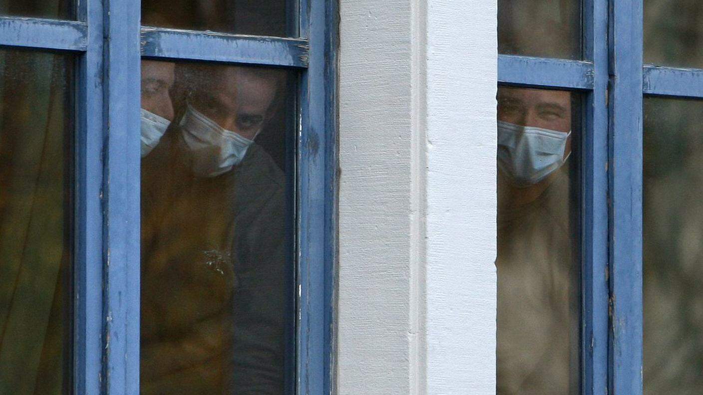Un'immagine del 2009, quando nella caserma grigionese si era diffusa l'influenza suina