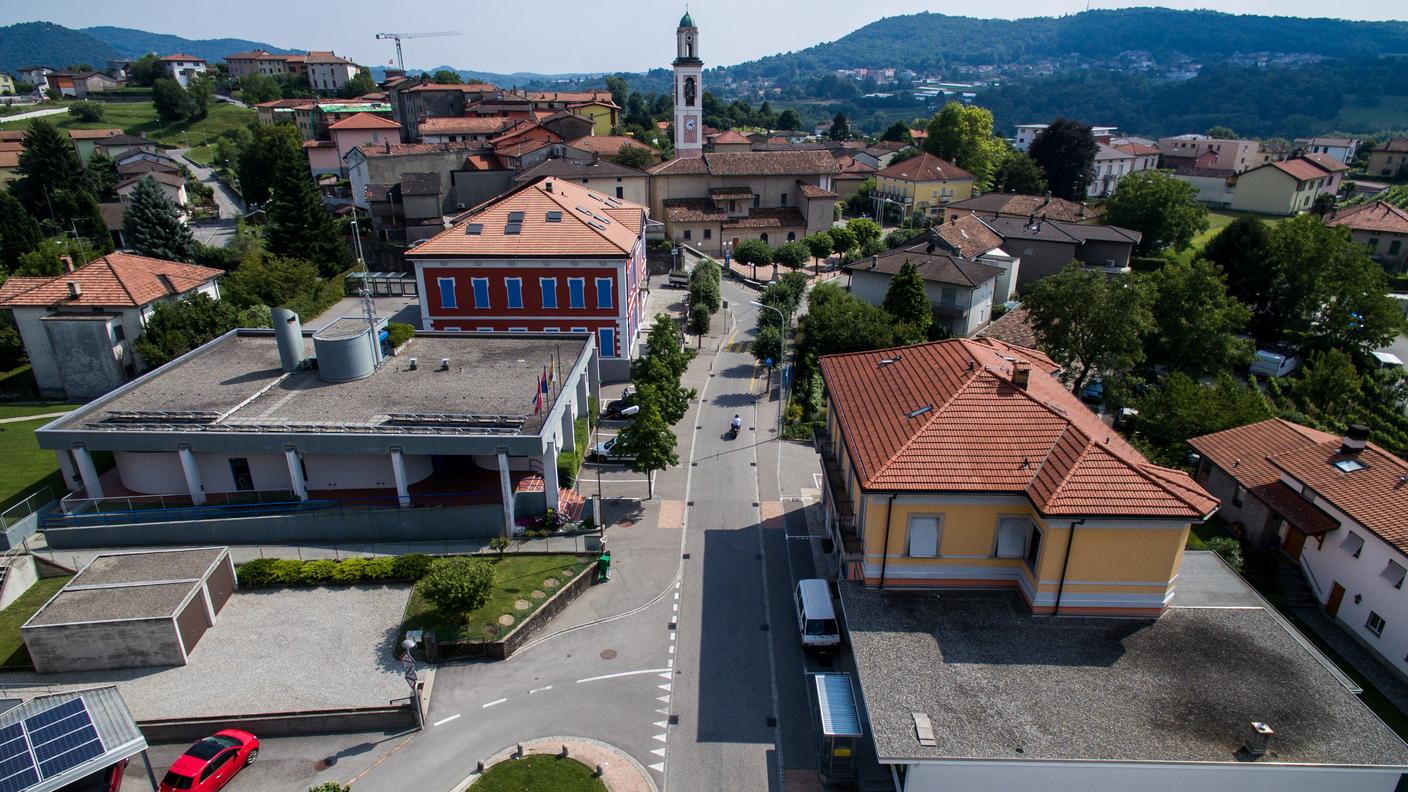 Il nucleo di Coldrerio attraversato da Via San Giorgio