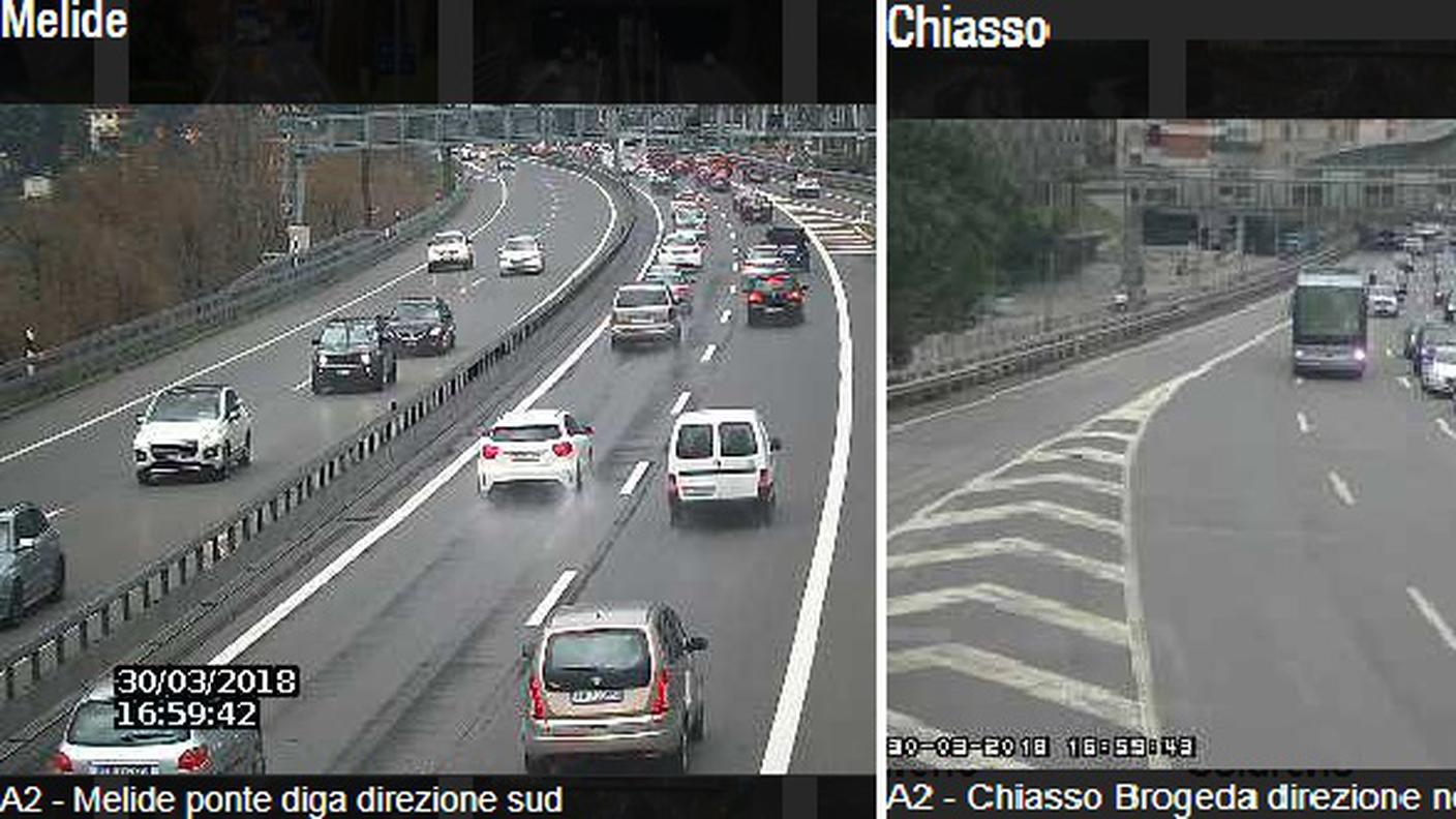 Il traffico in Ticino venerdì pomeriggio